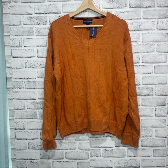 John Ashford V-Neck Pullover Sweater NWT Extra Large - Picture 1 of 9
